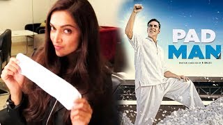 Watch Deepika Padukone HOLDS Sanitary Pad, Akshay Kumar's Padman Promotion Video