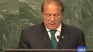 Watch Nawaz Sharif rakes up Kashmir at UN, says Burhan Wani symbol of 'Kashmiri intifada' Video
