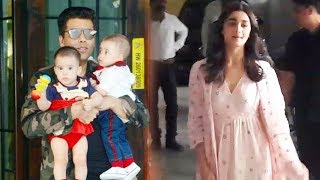 Watch Alia Bhatt At Karan Johar Kids Yash and Roohi Birthday Party Video