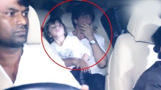Watch Shahrukh Khan With Little AbRam At Karan Johar Kid's Grand Birthday Party 2018 Video