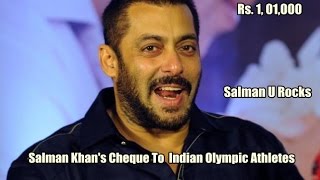 Watch Salman Khan Will Give Prize Money To Indian Olympic Video