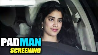 Watch Gorgeous Jhanvi Kapoor At Akshay Kumar's PADMAN Screening Video
