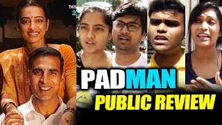 Watch PADMAN Public Review | First Day First Show | Akshay Kumar, Radhika Apte, Sonam Kapoor Video