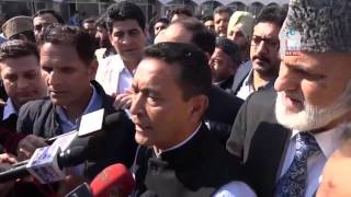 Watch National Conference and Congress legislators protest against Government outside Assembly complex Video