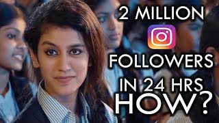 Watch How she got famous in 24 hrs | Priya Prakash Varrier reason behind getting VIRAL Video