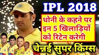 Watch IPL 2018: Chennai Super Kings retain MS Dhoni,Raina,Bravo, jadeja and Mcculum Video