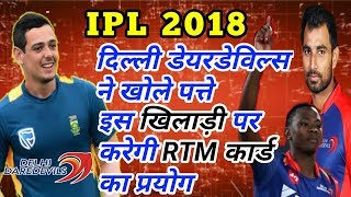 Watch IPL 2018: Delhi Daredevils might retain Quinton de Cock, Mohd. Shami and Kagiso Rabada through RTM Video
