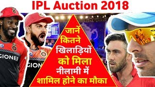Watch IPL Auction 2018: full players list and teams report RCB MI CSK RR DD KKR SRH KXIP Video