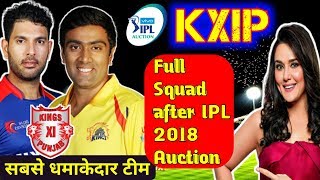 Watch KXIP Kings XI Punjab full Squad and 21 men Players list for IPL 2018, Yuvraj Ashwin KL Rahul Gayle Video