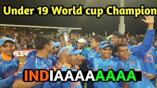 Watch India win Under-19 World cup 2018 Title, beat australia by 8 wickets, Manjot Kalra hits century Video