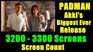Watch Padman Screen Count Details I Akshay Kumar Biggest Video