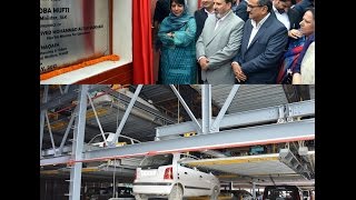 Watch Mehbooba inaugurates semi-mechanized car parking facility at Srinagar, first of its kind in JK Video