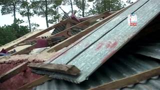 Watch School building damaged due to rain havoc and storm in Kasuri High School in Kasuri, Udhampur Video