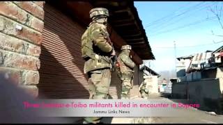 Watch Three Lashkar-e-Toiba militants killed, cop injured in encounter in J&Kâ€™s Sopore Video