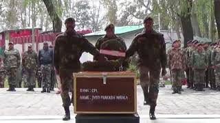 Watch Army pays floral tributes to Corporal Jyoti Prakash in J&K Video