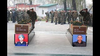 Watch Army pays tributes to soldiers martyred in encounters Video