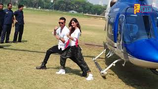 Watch Tiger Shroff & Disha Patani GRAND ENTRY By Halicopter - Baaghi 2 Video