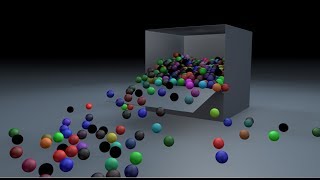 Watch Falling Shaded Balls while Unfolding Box using Dynamics in Cinema 4D Tutorial Video