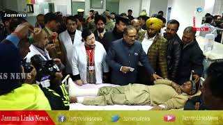 Watch Dy CM visits border firing victims at GMC Jammu Video