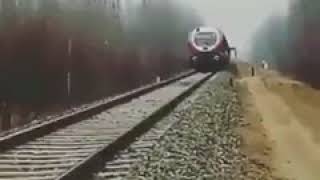 Watch Video of Kashmiri man's rail stunt goes viral Video