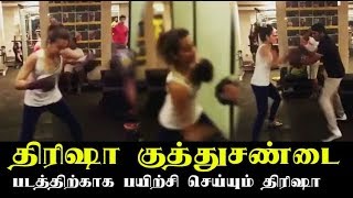 Watch Trisha boxing practice fitness video going viral Video