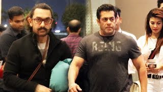 Watch Salman Khan And Aamir Khan Together At Mumbai Airport | Who Looks Dashing? Video