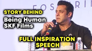 Watch Salman Khan Inspirational Speech On Building a Brand Like Being Human, SKF Films | TiE Global Summit Video