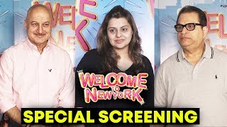 Watch Anupam Kher & RACE 3 Producer Ramesh Turani At Welcome To New York Screening Video