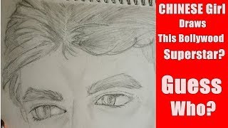 Watch A Chinese Girl Draws This Bollywood Superstar Photo? Video