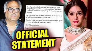 Watch Kapoor Family Releases OFFICIAL STATEMENT On Sridevi's Death Video