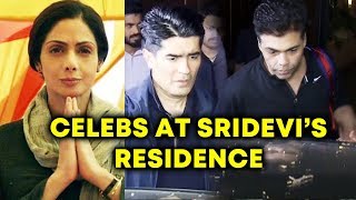 Watch Karan Johar, Manish Malhotra And More VISITS Sridevi's House For Condolence Video