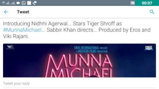 Watch Nidhhi Agerwal First Look From Munna Michael Video