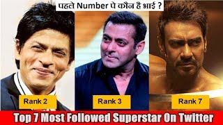 Watch 7 Most Followed Bollywood Superstar On Twitter Video
