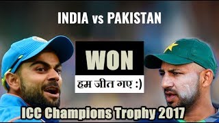 Watch India Won Against Pakistan In ICC Champions Trophy Video