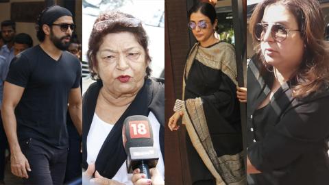 Watch Farhan Akhtar, Saroj Khan, Tabu, Farah Khan Pay Visit To Anil Kapoor's House For Condolence Video