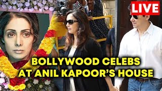 Watch SRIDEVI- Bollywood Celebs Arrive At Anil Kapoor's House To Pay RESPECT [LIVE] Video