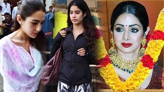 Watch Sara Ali Khan MEETS Jhanvi Kapoor At Sridevi's House Video