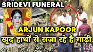 Watch Arjun Kapoor Decorating Stepmom SRIDEVI's FUNERAL Truck With Flowers Video