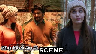 Watch Gentleman Movie Scenes - Nani And Surabhi Hungry For Food - Nani & Surabhi Helps Hotel Lady For Food Video