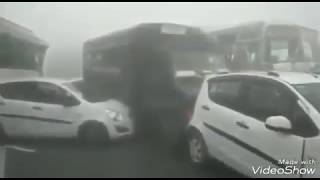 Watch Big News -Yamuna Expressway Accident Full Viral Video Due to Fog low visibility Video