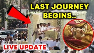 Watch SRIDEVI LAST JOURNEY BEGINS | Jhanvi, Khushi, Arjun Kapoor | LIVE UPDATE Video