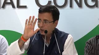 Watch AICC Press Briefing by Randeep Surjewala in Congress HQ on Political Vendetta of Modi Government. Video