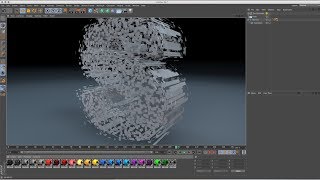 Watch MoGraph Text Animation Cinema 4D Using Explosion Tutorial Video