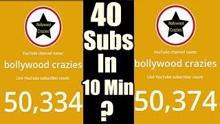 Watch My Bollywood Crazies Channel Got 40 Subscribers In Video