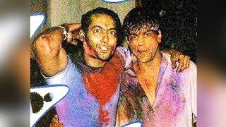 Watch Salman And Shahrukh Khan Celebrating Holi RARE Pic Goes Viral Video
