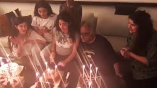 Watch Janhvi Kapoor FIRST VIDEO Cutting Birthday Cake With Boney Kapoor, Sonam, Khushi And Anshula Video