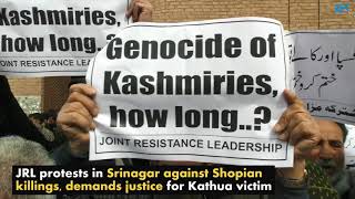 Watch JRL protests in Srinagar against Shopian killings, demands justice for Kathua victim Video