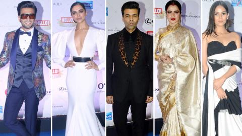 Watch Ranveer Singh, Deepika Padukone, Rekha Rocks Redcarpet Look At Hello Hall Of Awards 2018 Video
