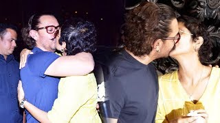 Watch Aamir Khan KISSES Kiran Rao In Front Of Media On His 53rd Birthday Video