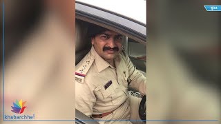Watch Viral video of Traffic P.I. driving car in BRTS root Video